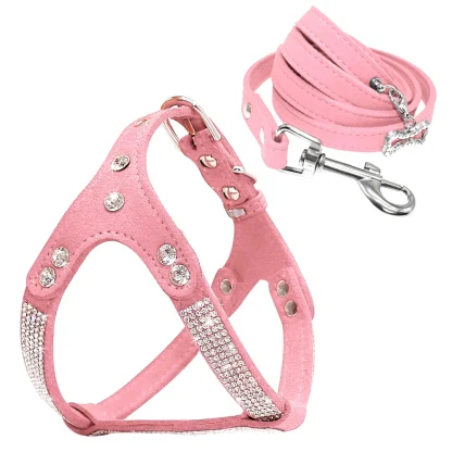 Luxury Pet Harness with Rhinestone-like