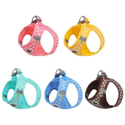 Plaid Pattern Harness with Back D-ring - Image 5