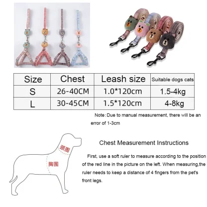 Cute Dog Harness with 3D Bear Decor - Image 4
