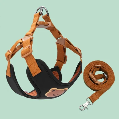Comfortable Vest Pet Harness with Bead Decor