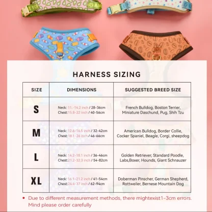 Printed Comfortable Harness with Cute Pendant - Image 6