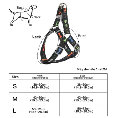 Back-Clip Harness with Bone Print Design - Image 3