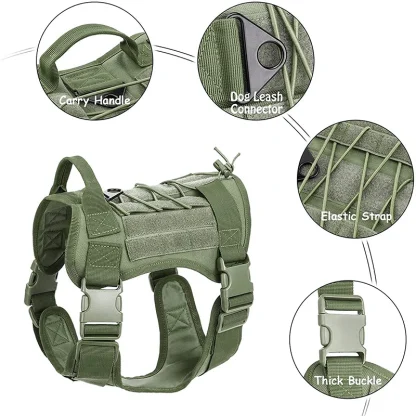 Tactical Dog Harness with Durable Buckle - Image 3