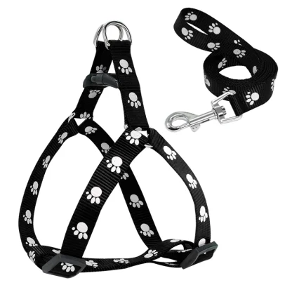 Paw Print Pet Harness with Leash - Image 12