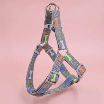 Back-Clip Harness with Bone Print Design - Image 2