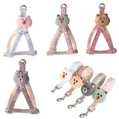 Cute Dog Harness with 3D Bear Decor - Image 2