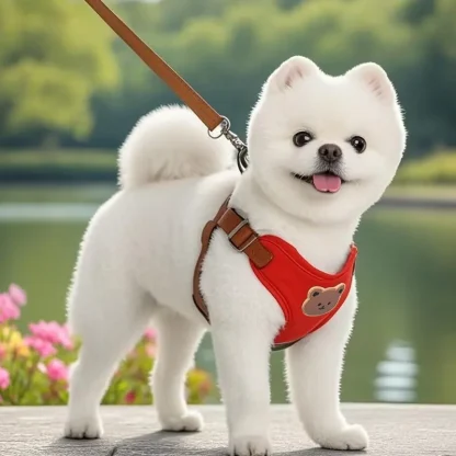 Comfortable Vest Pet Harness with Bead Decor - Image 6