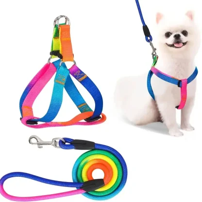 Colorful No-Pull Pet Harness with Adjustable
