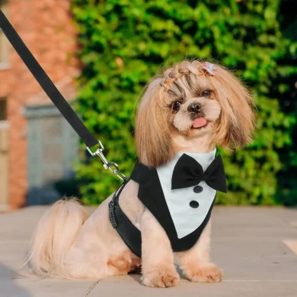 Cute Tuxedo Vest Harness for Dogs - Image 2
