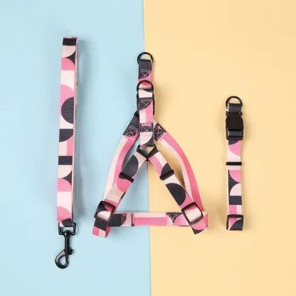 Adjustable Pet Harness with Abstract Pattern