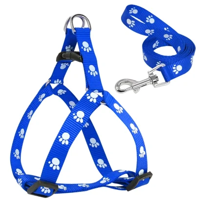 Paw Print Pet Harness with Leash - Image 13