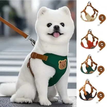 Comfortable Vest Pet Harness with Bead Decor - Image 2