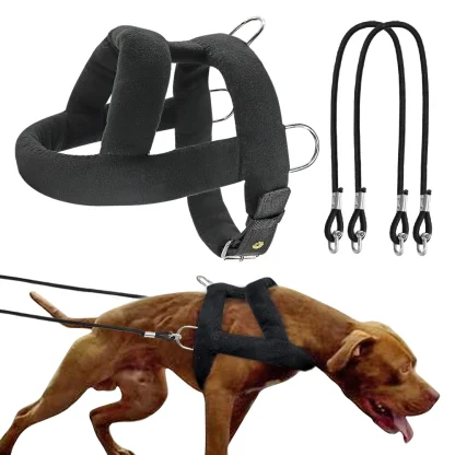 Black Pulling Harness for Dogs - Image 2